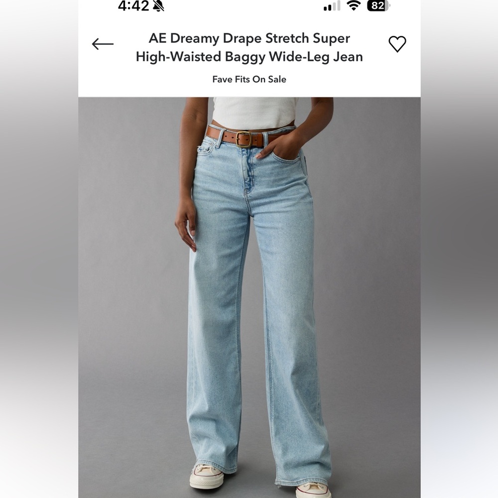 American Eagle Outfitters Light Blue Flare Jeans, 4 Short